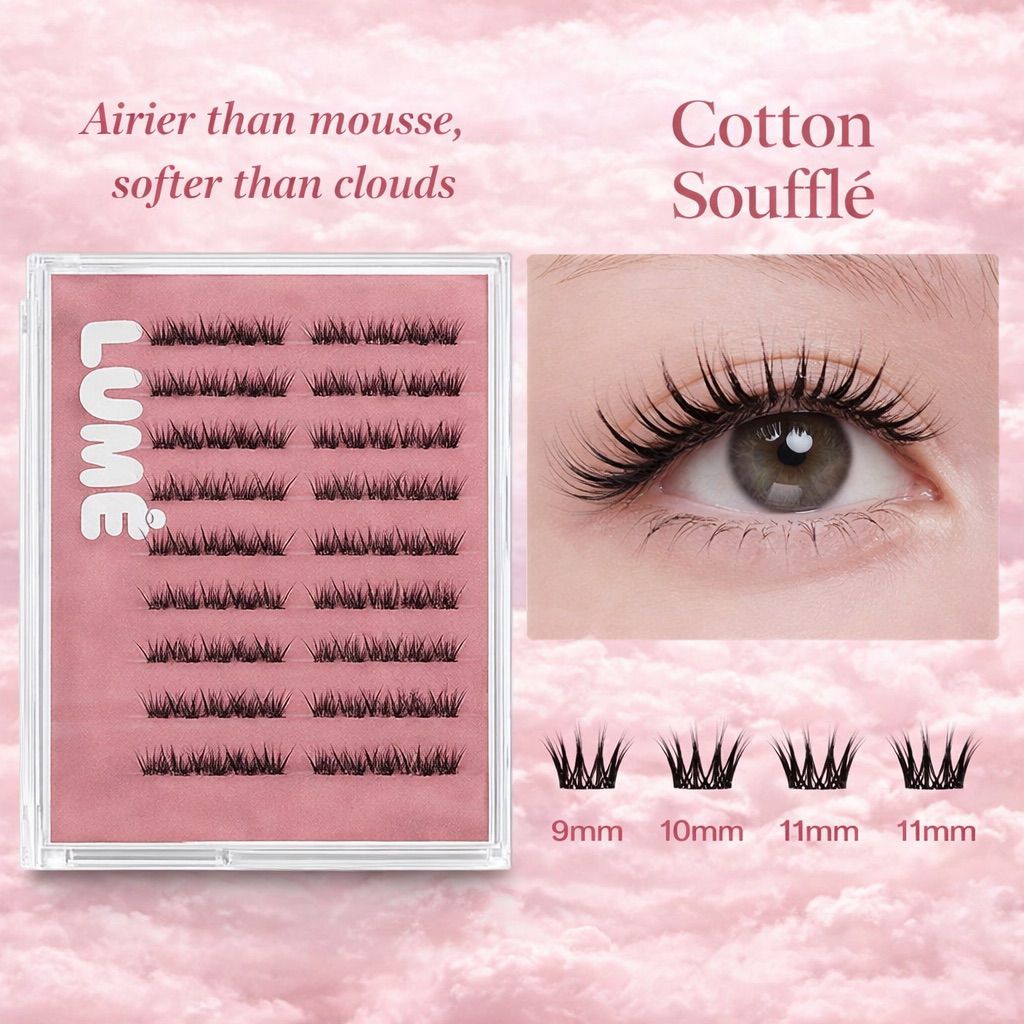 Cotton Soufflé lash clusters